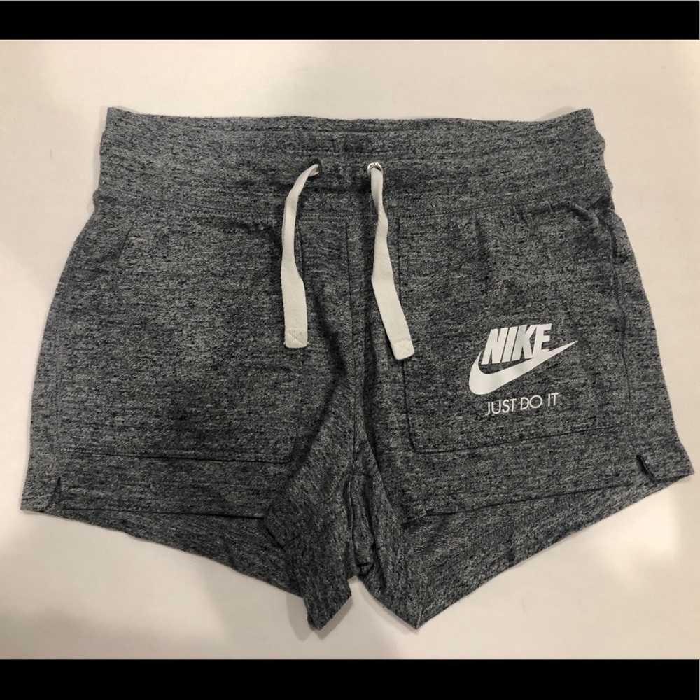 Gray Women's Nike Gym Vintage Drawstring Shorts